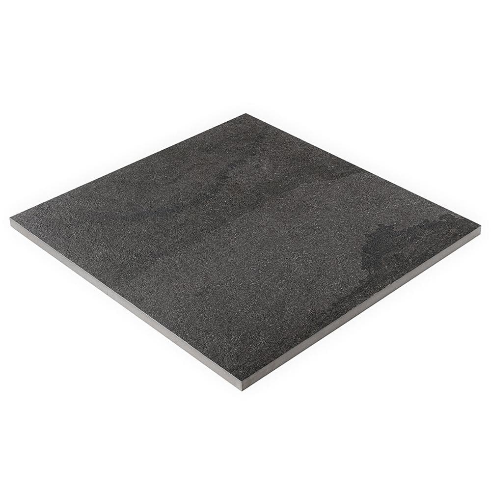 Dominion Charcoal Black 4 in. x 0.35 in. Matte Limestone Look Porcelain Floor and Wall Tile Sample -  Ivy Hill Tile, EXT3RD108255