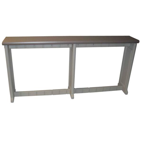 Leisure Accents Taupe 74 in. Resin Patio Bar