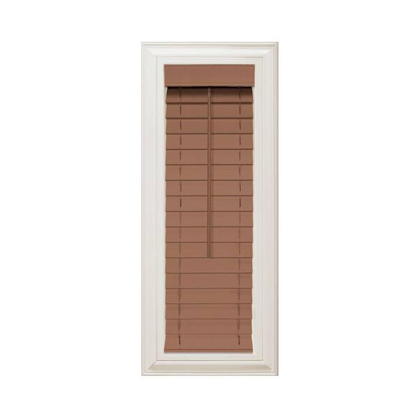 Home Decorators Collection Cut to Width Golden Oak 2 in. Faux Wood Blind - 10 in. W x 48 in. L (Actual Size 9.5 in. W 48 in. L )