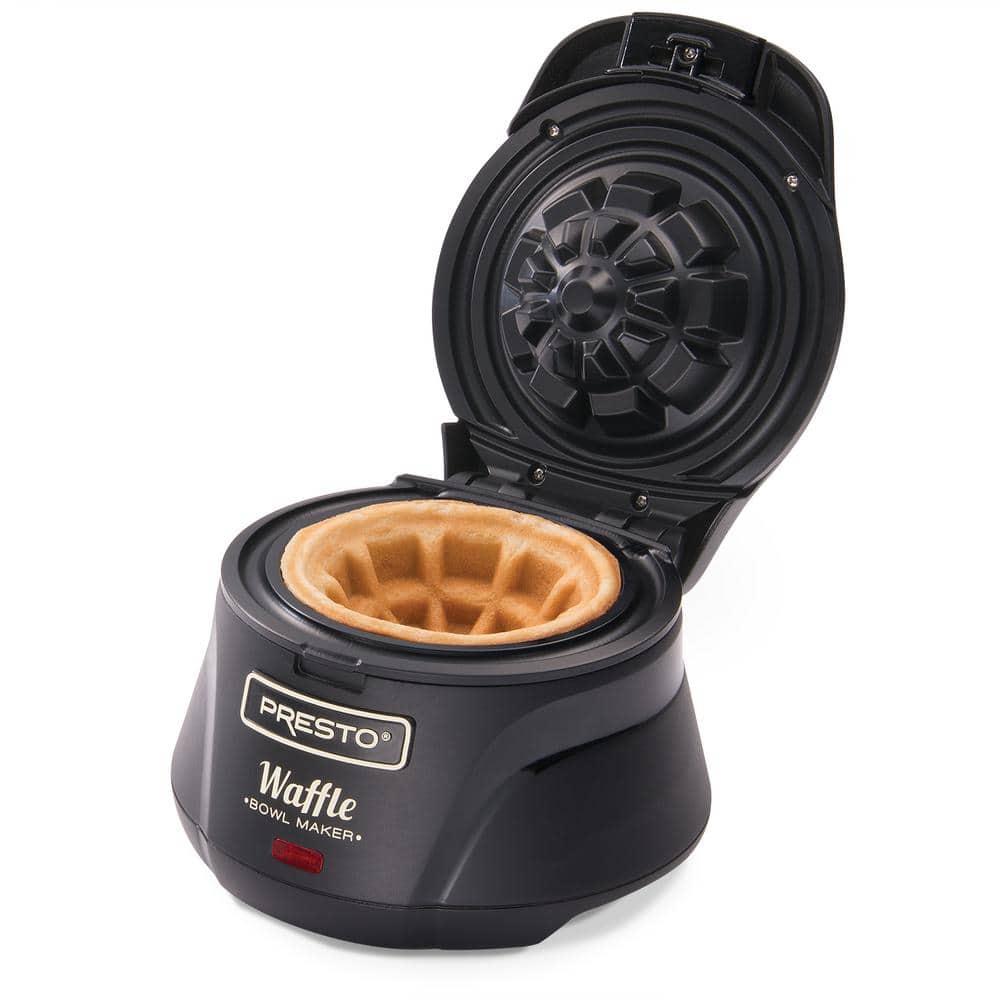 Black Non-stick Belgian Waffle Bowl Maker