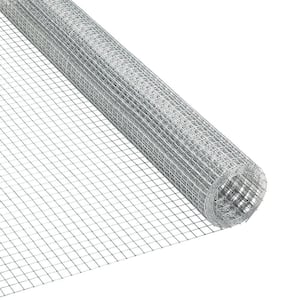 0.07 in. x 4 ft. x 25 ft. 19-Gauge Galvanized Steel Hardware Cloth Fencing with 1/2 in. Mesh Size