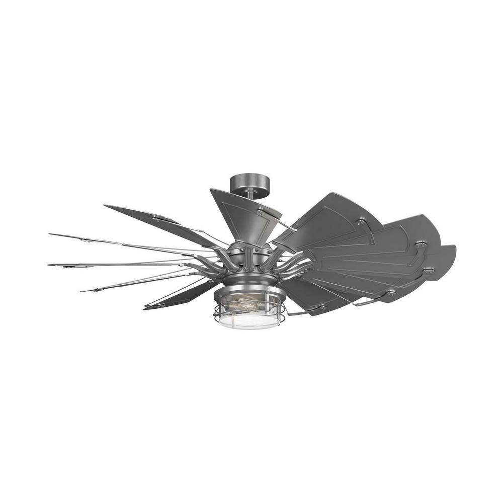 Antique Nickel 12" LED Semi-Flush Ceiling Light with Clear Glass Shade