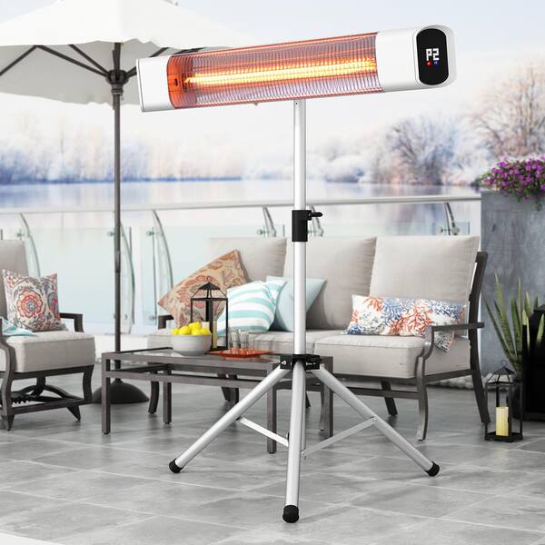 1500-Watt Portable Heater Electric Indoor/Outdoor Carbon Tech Wall Heater  with Tripod Mount, LED Display and Remote KF020208-01-ZJ - The Home Depot