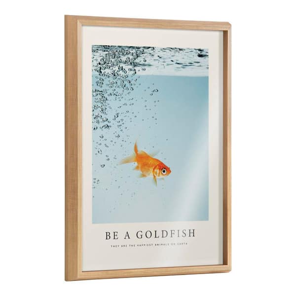 Kate and Laurel Blake be a Goldfish by the Creative Bunch Studio Framed Glass Art Print 24 in. x 18 in.