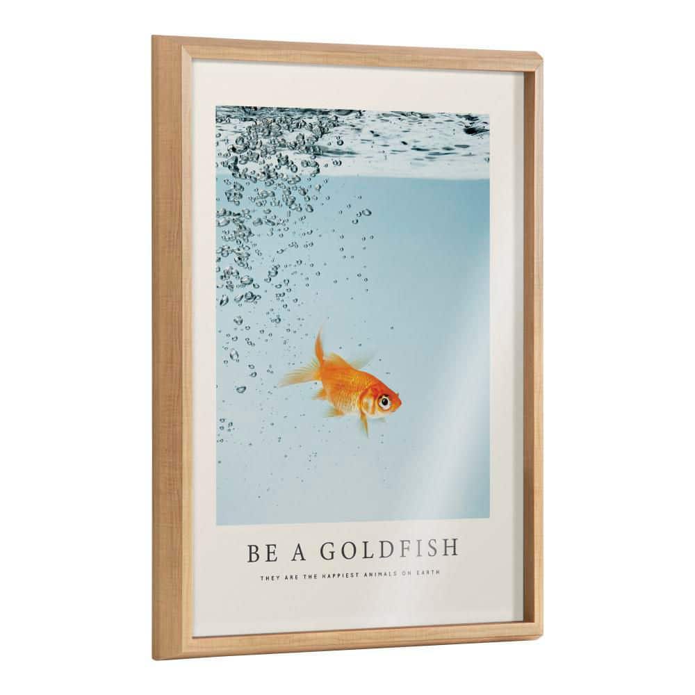 Be A Goldfish Motivational Glass Framed Wall Art