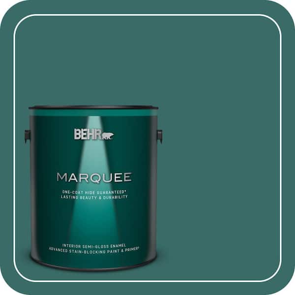 BEHR MARQUEE 1 gal. #M450-7 Beta Fish One-Coat Hide Semi-Gloss Enamel Interior Paint & Primer