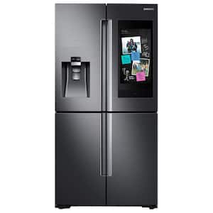 27.9 cu. ft. Family Hub 4-Door French Door Smart Refrigerator in Fingerprint Resistant Black Stainless