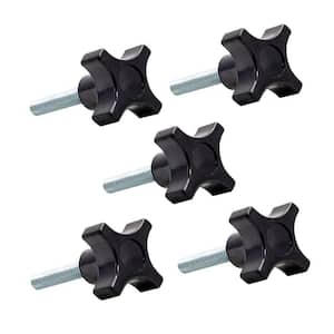 1/4 in.-20 in., 2 in. L 4-Point Stud Knob (5-Pack)