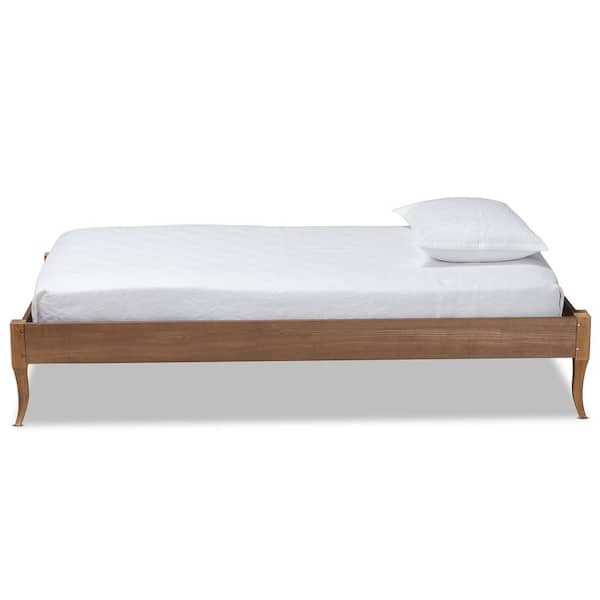 Baxton Studio Marieke Ash Walnut Twin Bed Frame