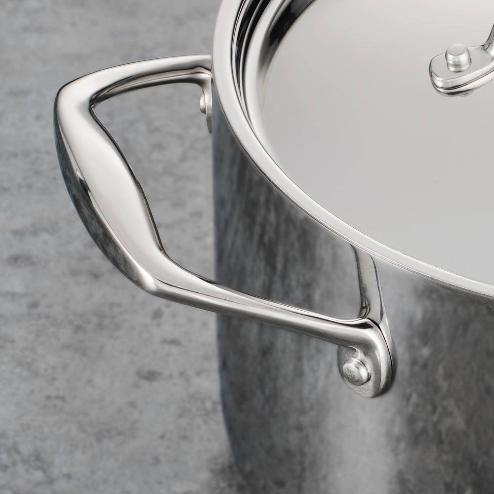 Tri-Ply Clad 5-Quart Stainless Steel Round Dutch Oven