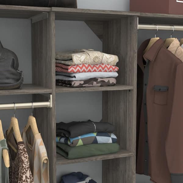 ClosetMaid Style+ 64.9 in W - 112.9 in W Coastal Teak Basic Narrow