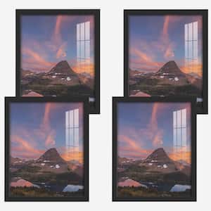 Modern 8 in. x 10 in. Black Picture Frame (Set of 4)