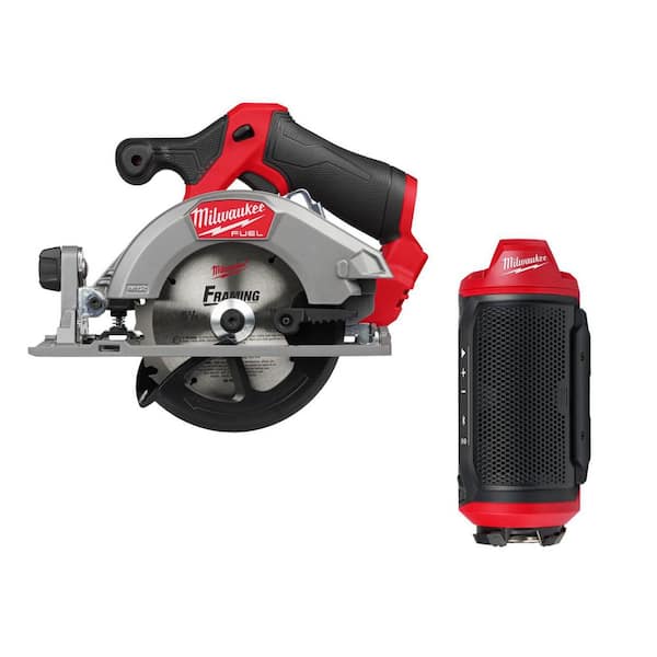 M12 FUEL 12V Lithium-Ion Brushless 5-3/8 in. Cordless Circular Saw, & Speaker