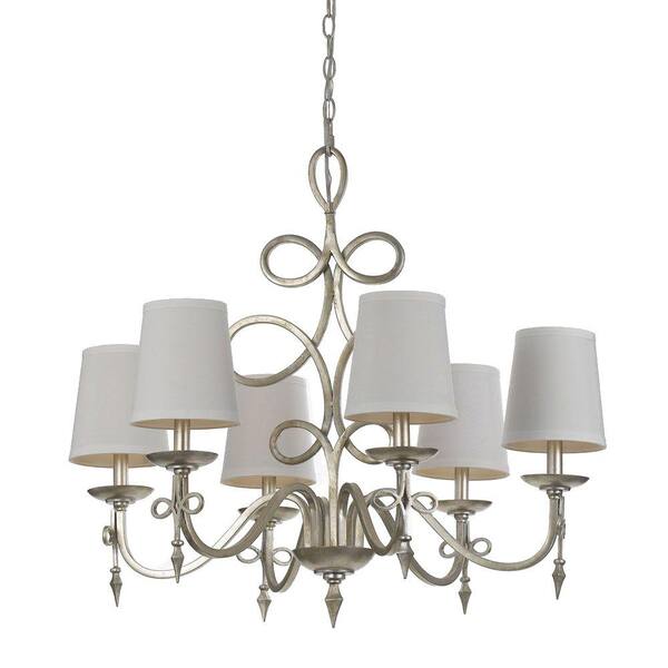 AF Lighting 8431 6-Light Silver Chandelier