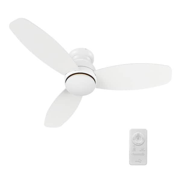 CARRO Arran 48 in. Color Changing Integrated LED Indoor Matte White 10-Speed DC Ceiling Fan with Light Kit and Remote Control