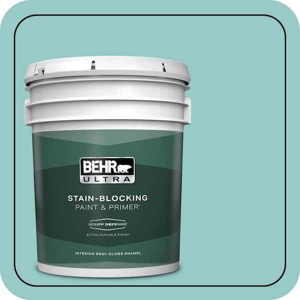 BEHR ULTRA 5 gal. #500D-4 Jamaica Bay Extra Durable Semi-Gloss Enamel Interior Paint & Primer