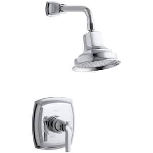 Margaux 1-Spray 6.5 in. Single Wall Mount Fixed Shower Head in Polished Chrome