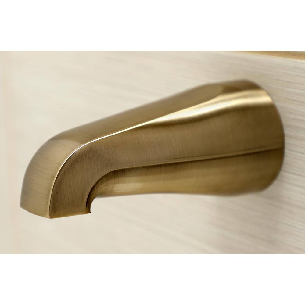 Antique Brass Victorian Triple-Handle Tub and Shower Faucet