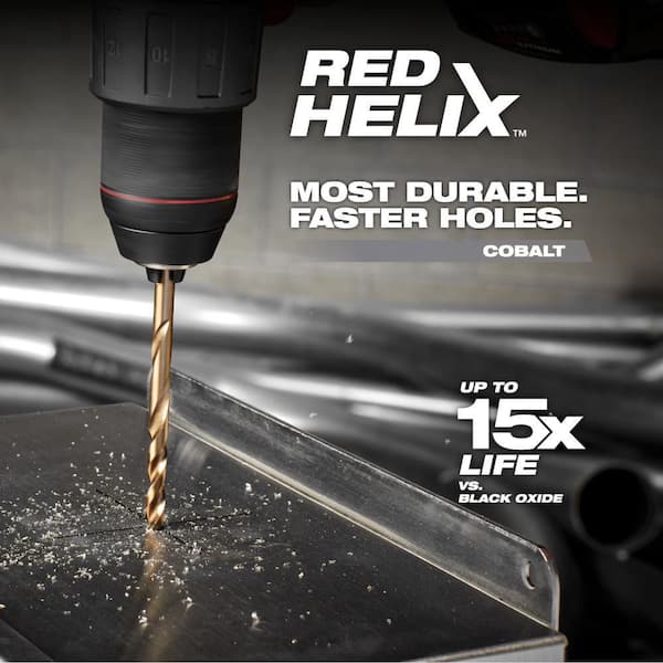 Milwaukee Cobalt Red Helix Drill Bit Set for Drill Drivers (15