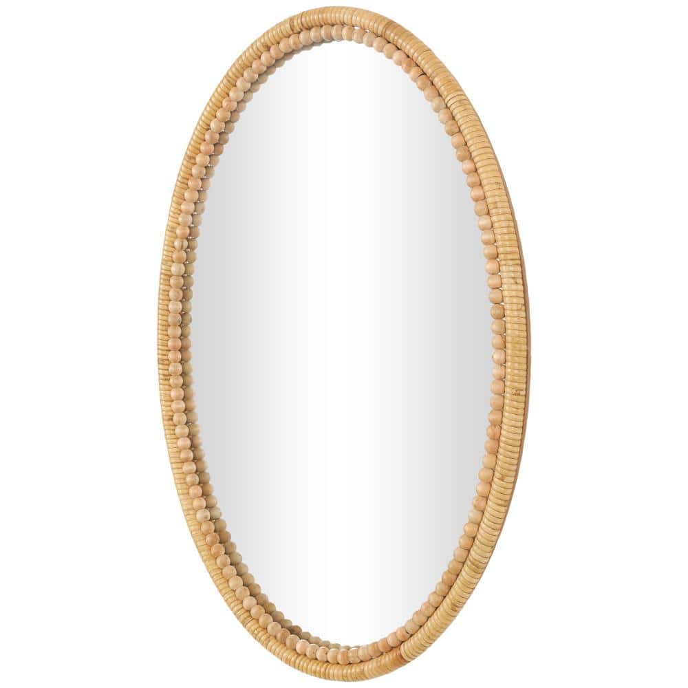 ORE International 8 In. Tall Polyresin Adjustable Make-Up Mirror, Walnut Finish