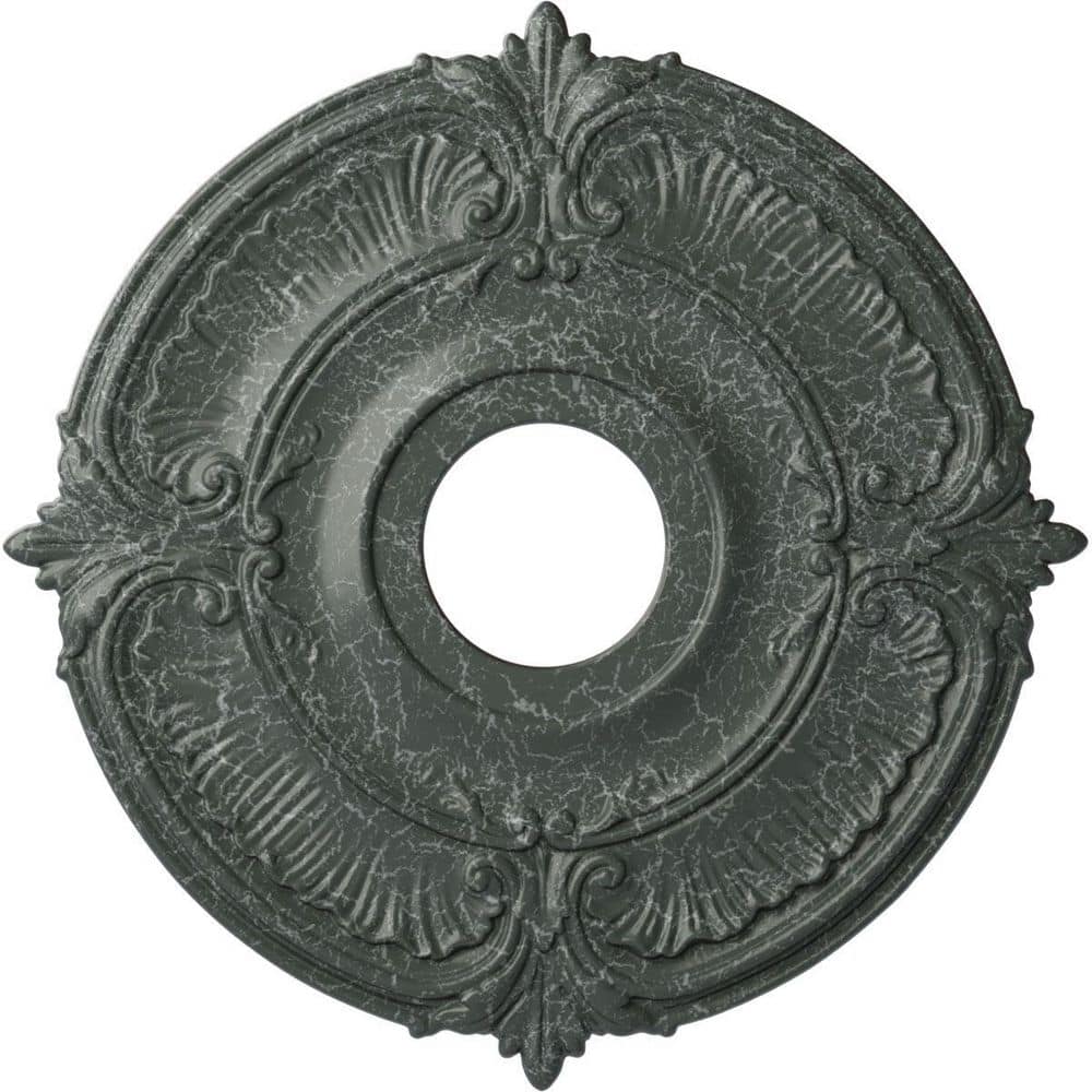 Athenian Green Crackle 18" Hand-Painted Ceiling Medallion
