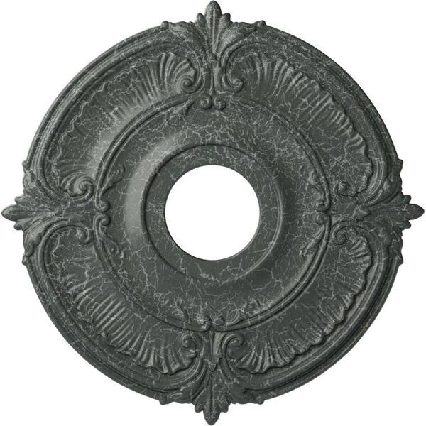 5/8" x 18" x 18" Polyurethane Attica Ceiling Medallion, Athenian Green Crackle