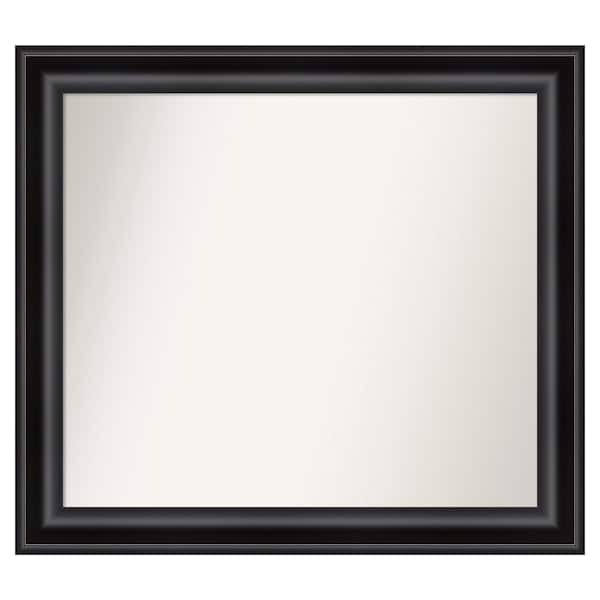 Amanti Art Grand Black 37.75 in. W x 33.75 in. H Custom Non-Beveled Recycled Polystyrene Framed Bathroom Vanity Wall Mirror