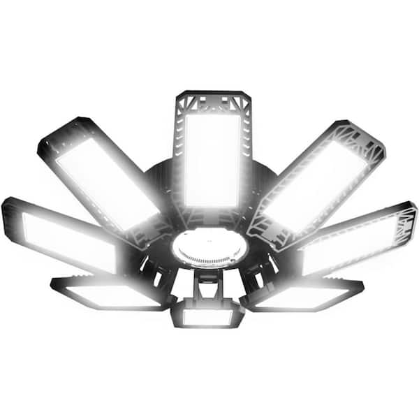 240V Volt 24000 Lumen LED Garage Ceiling Light Bay Lighting Deformable Panels 6500K Daylight 360° Coverage