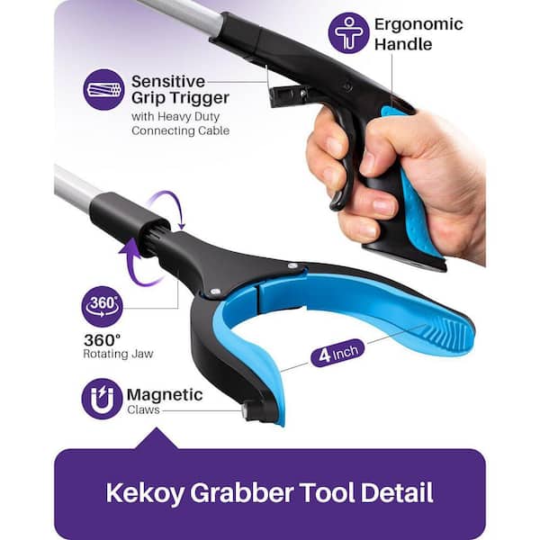 Justincity 36 in. Foldable Grabber Reacher Tool for Seniors Anti