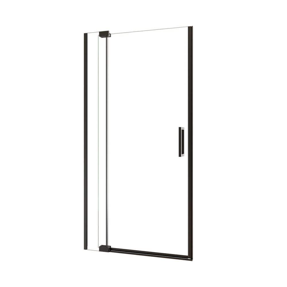 36 in. W x 70 in. H Pivot Semi-Frameless Shower Door in Matte Black with 1/4 in. (6mm) Clear Glass,Reversible price history on PriceWatchPro