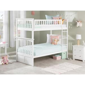 Columbia Bunk Bed Twin over Twin in White