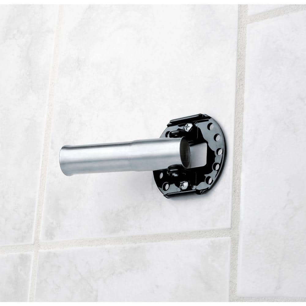 60-Inch Chrome Curved Wall Mounted Shower Curtain Rod
