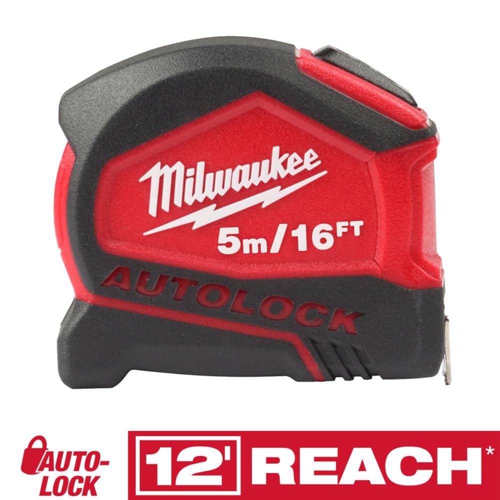 Milwaukee 5m/16 ft. Compact Auto Lock Tape Measure 48-22-6817