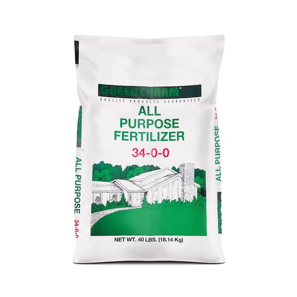 Green Charm 40 lb. Fast-Release All Purpose Nitrogen Dry Lawn and Garden Fertilizer Granules 34-0-0