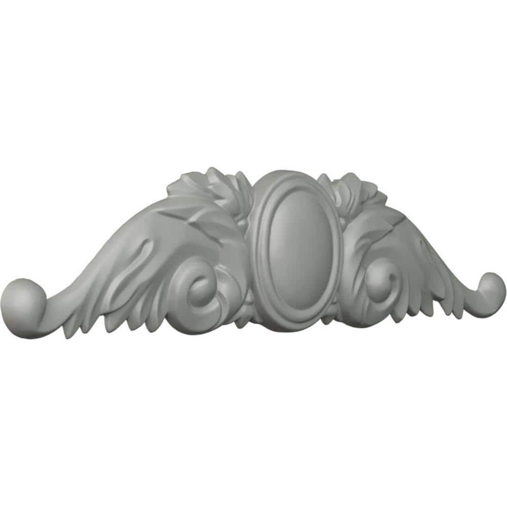 Primed White Polyurethane Scroll Applique Onlay