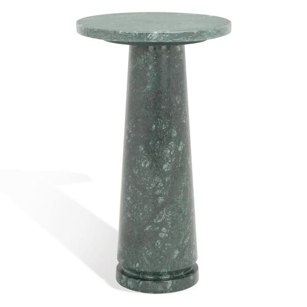SAFAVIEH Valentia 10 in. Green Round Marble End Table