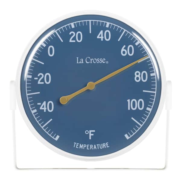 La Crosse 5 in. Blue Bracket Analog Dial Thermometer