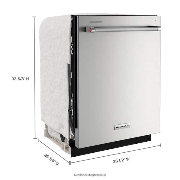 KitchenAid 24 PrintShield Stainless Steel Dishwasher with Freeflex Third Rack