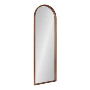 Valenti 15.75 in. W x 47.00 in. H Wood Walnut Brown Arch Framed Decorative Mirror