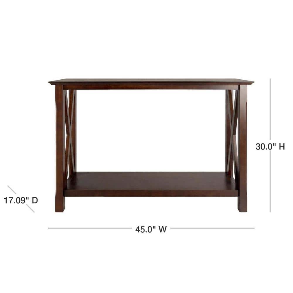 Cappuccino Elegance 45" Wood Composite Console Table with Storage