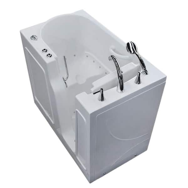 Universal Tubs Nova Heated 3.9 ft. Walk-In Air Jetted Tub in White with Chrome Trim