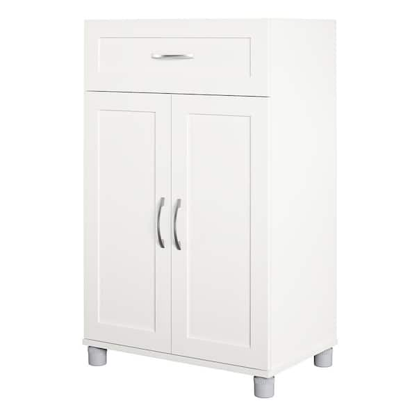 SystemBuild Kendall 16 in. Stackable Storage Cabinet White