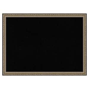 Parisian Silver Wood Framed Black Corkboard 30 in. x 22 in. Bulletin Board Memo Board
