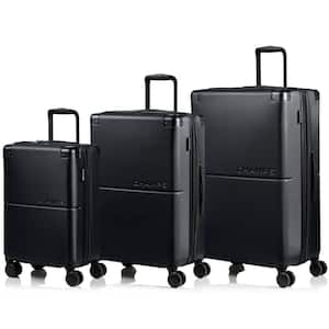 Earth 3-Piece Black Hardside Polycarbonate Luggage Set