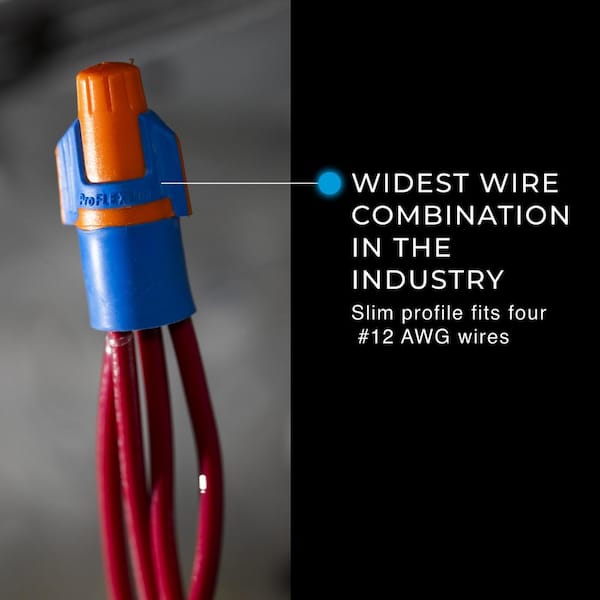 IDEAL Twister ProFLEX Mini Orange/Blue Wire Connector, Jar of 175