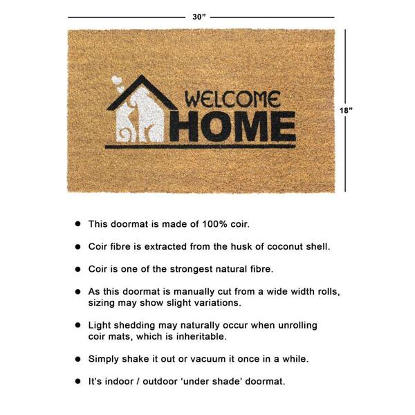 RugSmith White Home Sweet Home 18 in. x 30 in. Doormat DM5950 - The Home  Depot