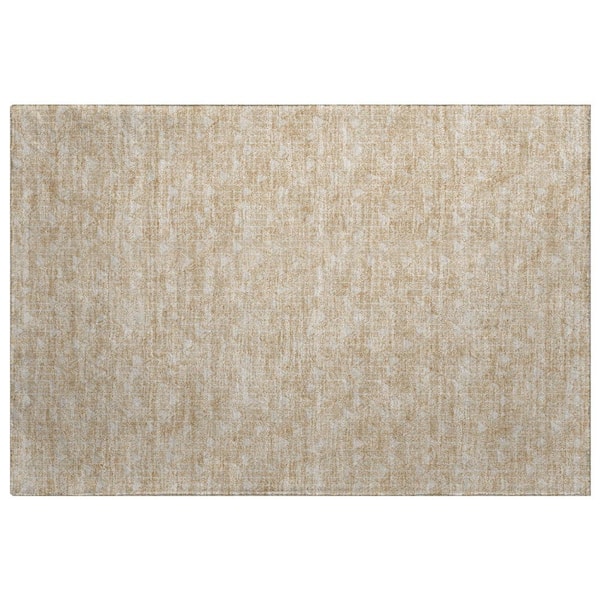 Dream Shag Premium Machine Washable Abstract ADS514 Beige 3 ft. x 4 ft. Area Rug