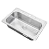 eModernDecor Top Mount Drop-In Stainless Steel 18-Gauge 33 in. x 22 in ...