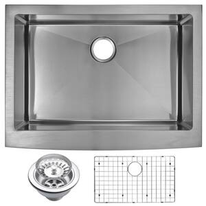 Water Creation Farmhouse Apron Front Stainless Steel 30 in. Single Bowl ...