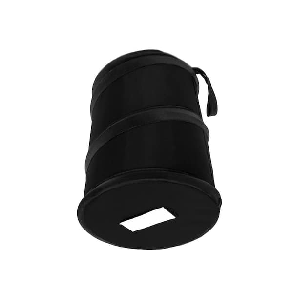 1pc Black Foldable Waterproof Oxford Cloth Storage Bag, 6L Vehicle Trash  Can, Portable Hanging Trash Can